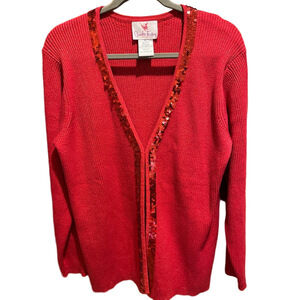 225. WOMENS QUACKER FACTORY XL DETAIL SWEATER